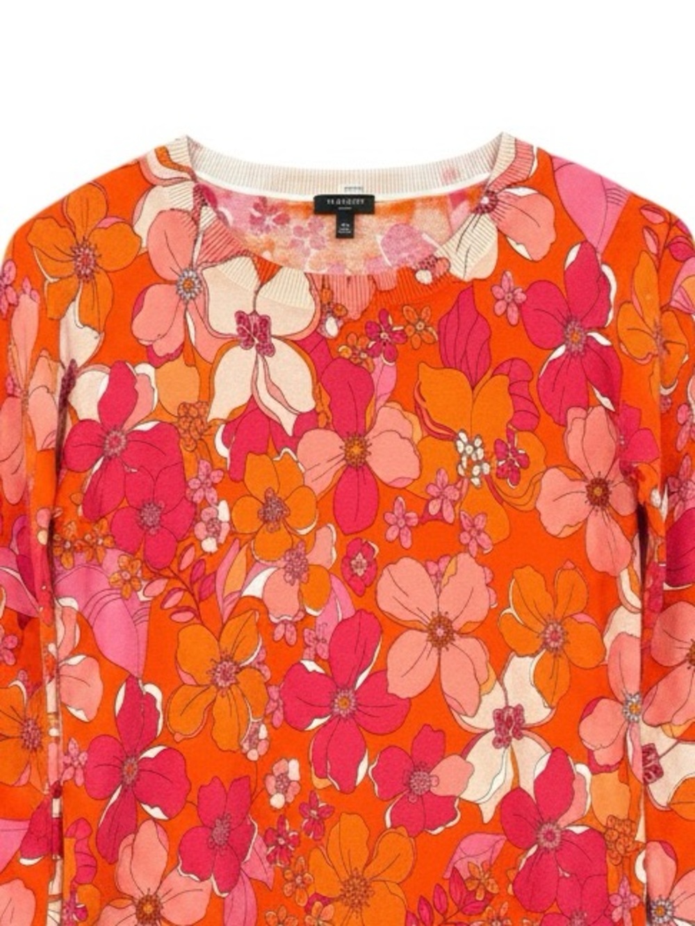 Talbots Tossed Flowers Crewneck Lightweight Pullover Sweater Size Small Petite - Picture 4 of 10